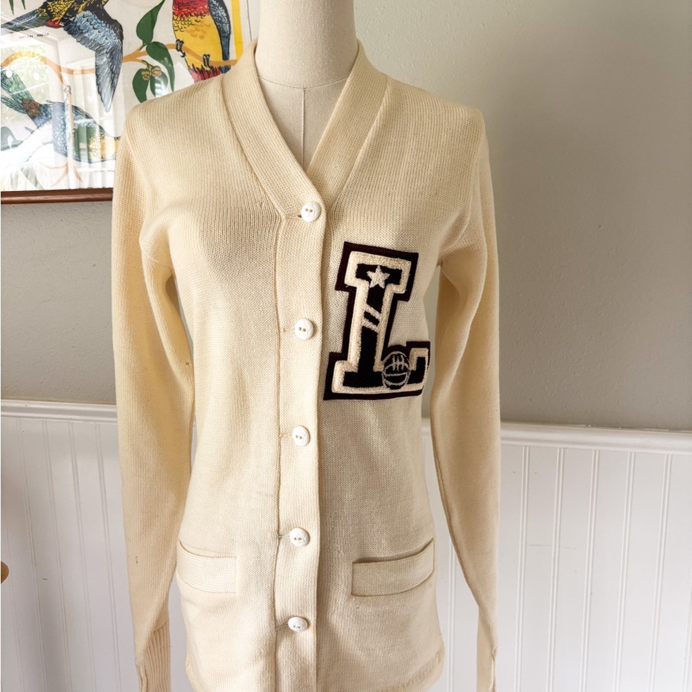 Vintage 50s Varsity Letterman Cardigan - XS
